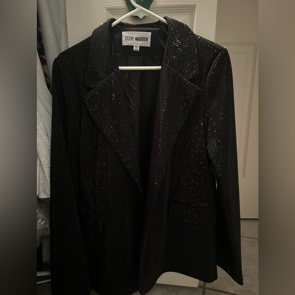 Steve Madden Blazer - Black rhinestone size medium